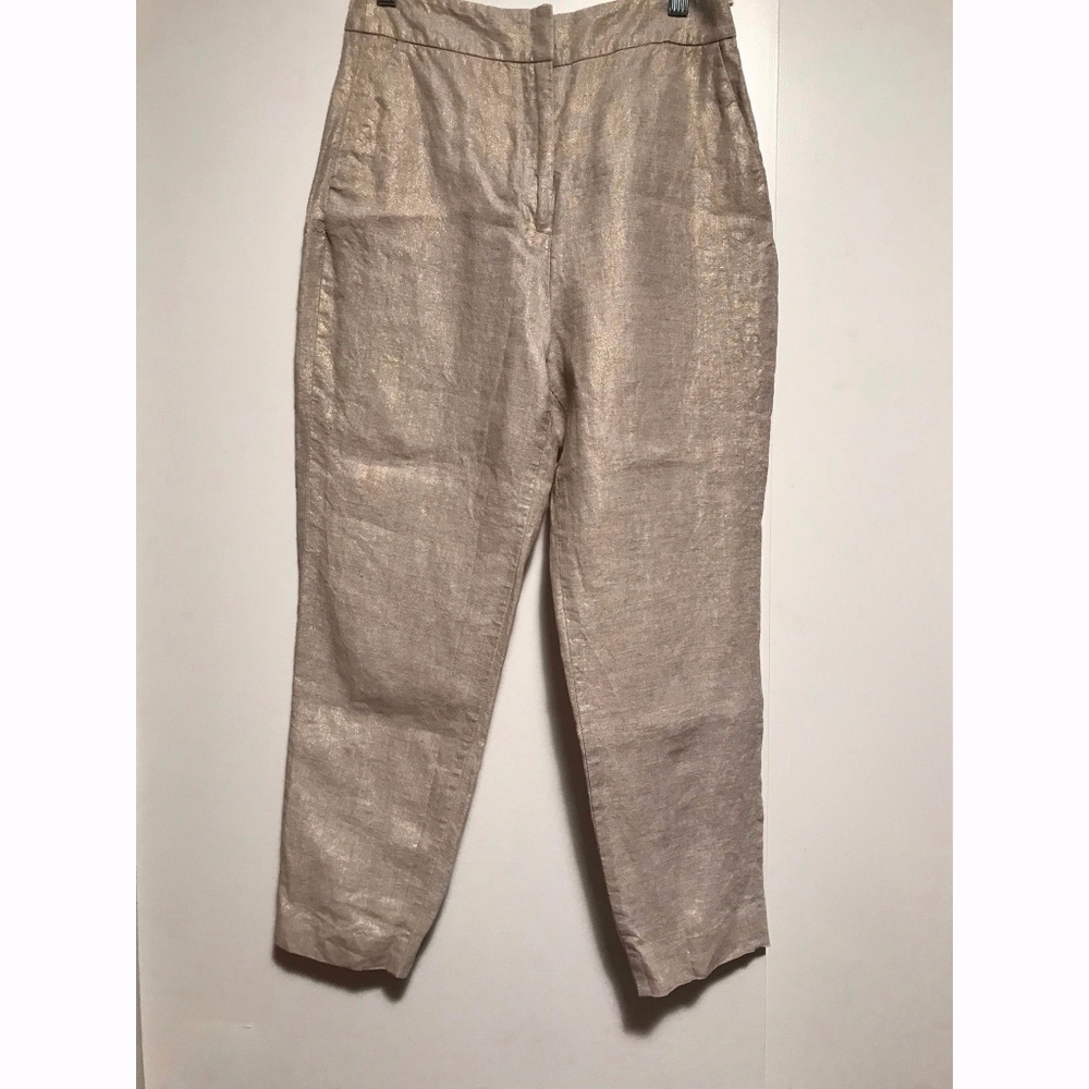 Zara Gold Khaki Linen Pants